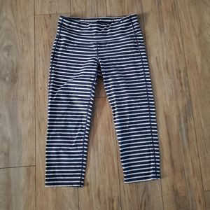 Athleta Navy striped Legging M